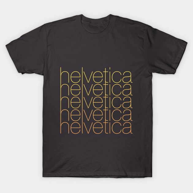 Helvetica Gradient T-Shirt by designerra